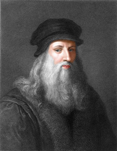 Leonardo da Vinci door English School